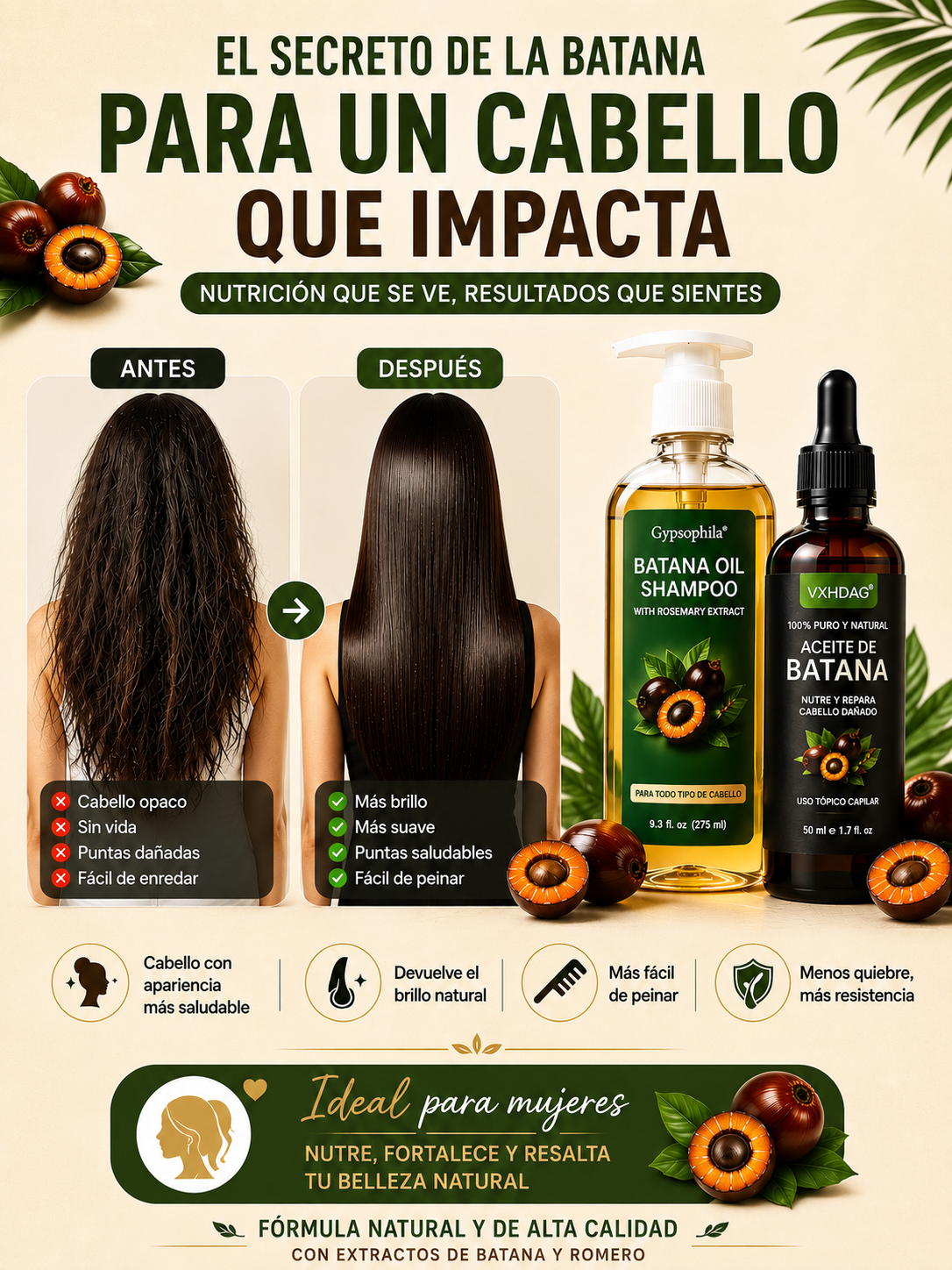 Combo Batana Shampoo 275ml  + Aceite 50ml