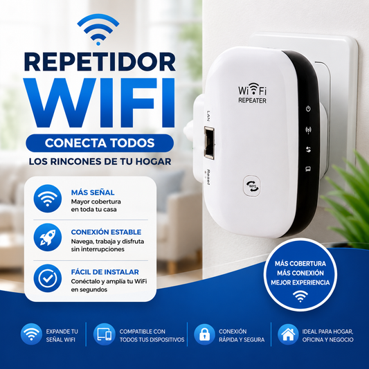 Repetidor WiFi - Amplía la cobertura de tu internet