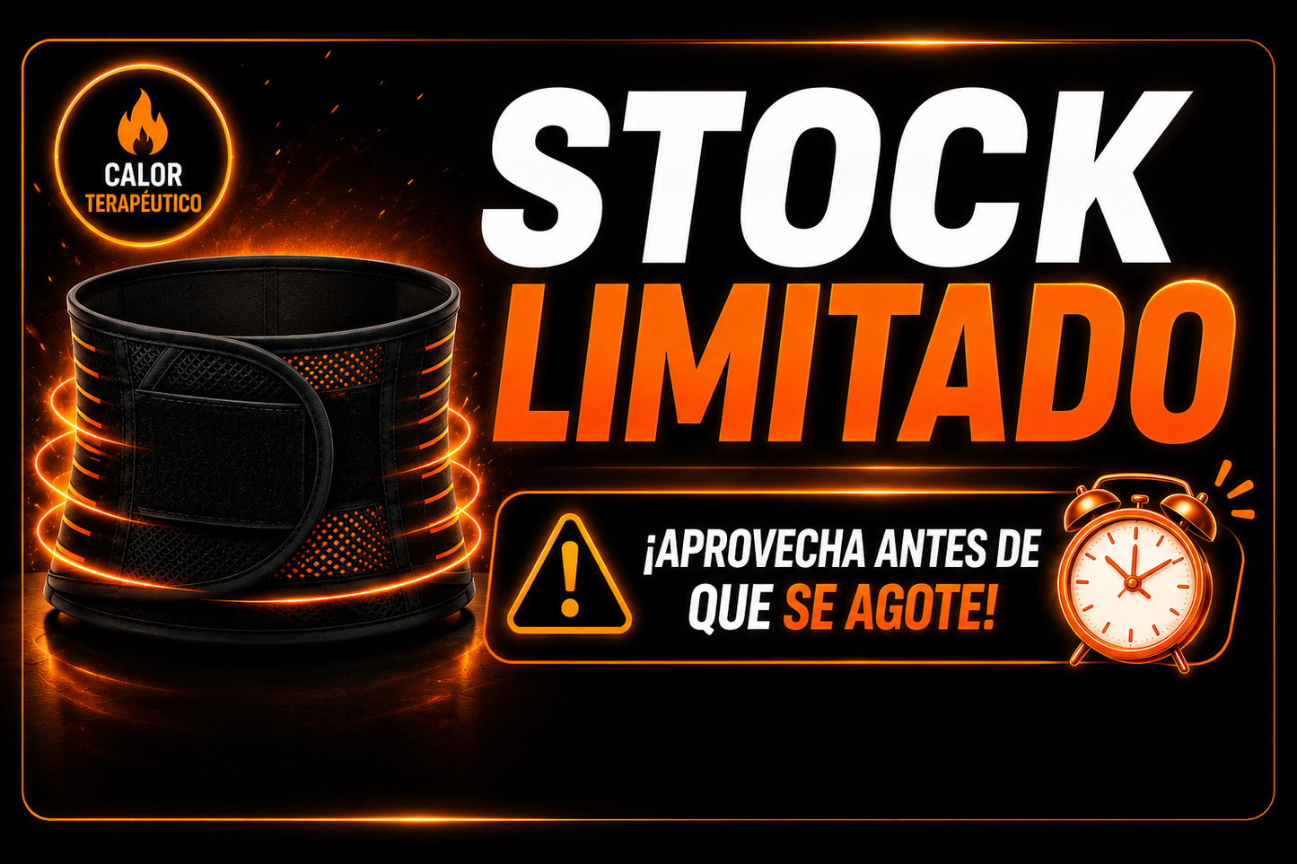 Cinturón Térmico para Espalda y Cintura Talla Única Ajustable | Unisex