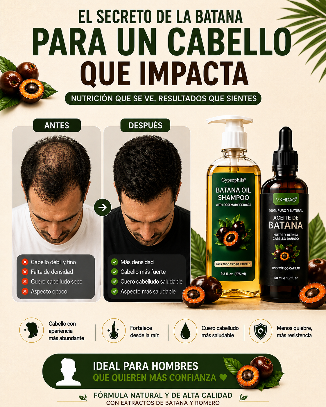 Combo Batana Shampoo 275ml  + Aceite 50ml
