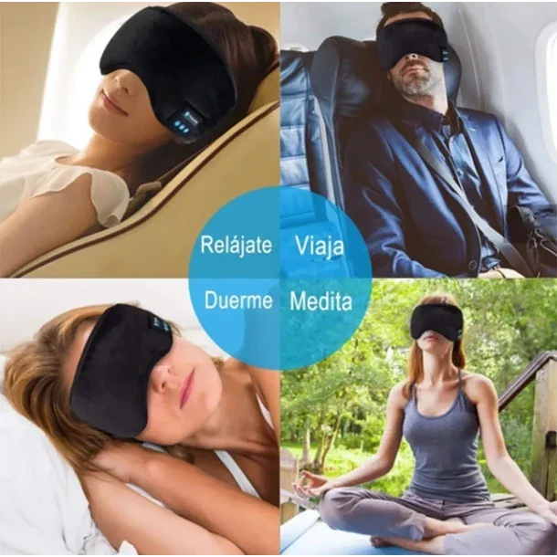 ¿Te Cuesta Dormir Por La Luz O El Ruido? Antifaz Bluetooth Sueño + ENVÍO GRATIS 🚚