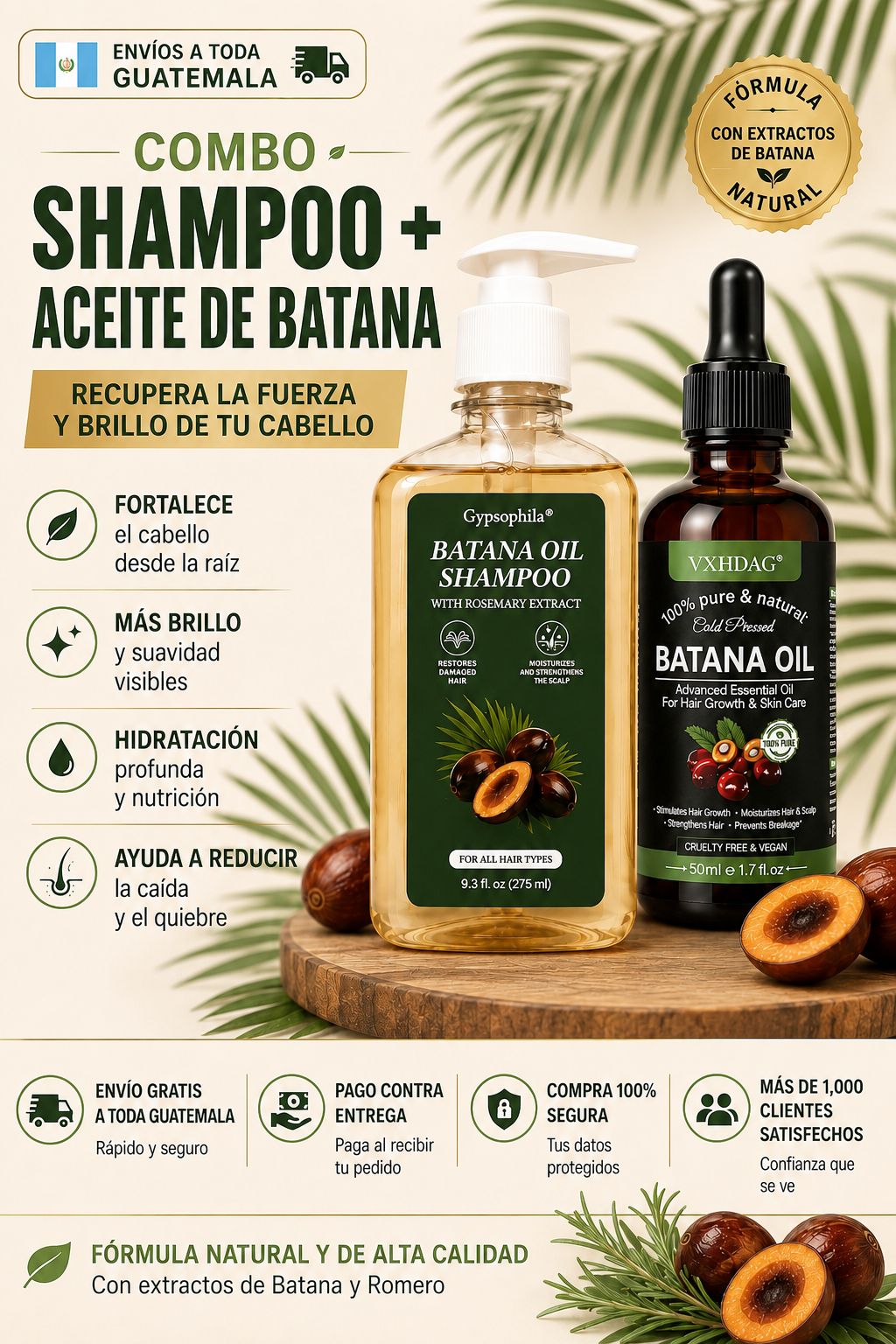 Combo Batana Shampoo 275ml  + Aceite 50ml
