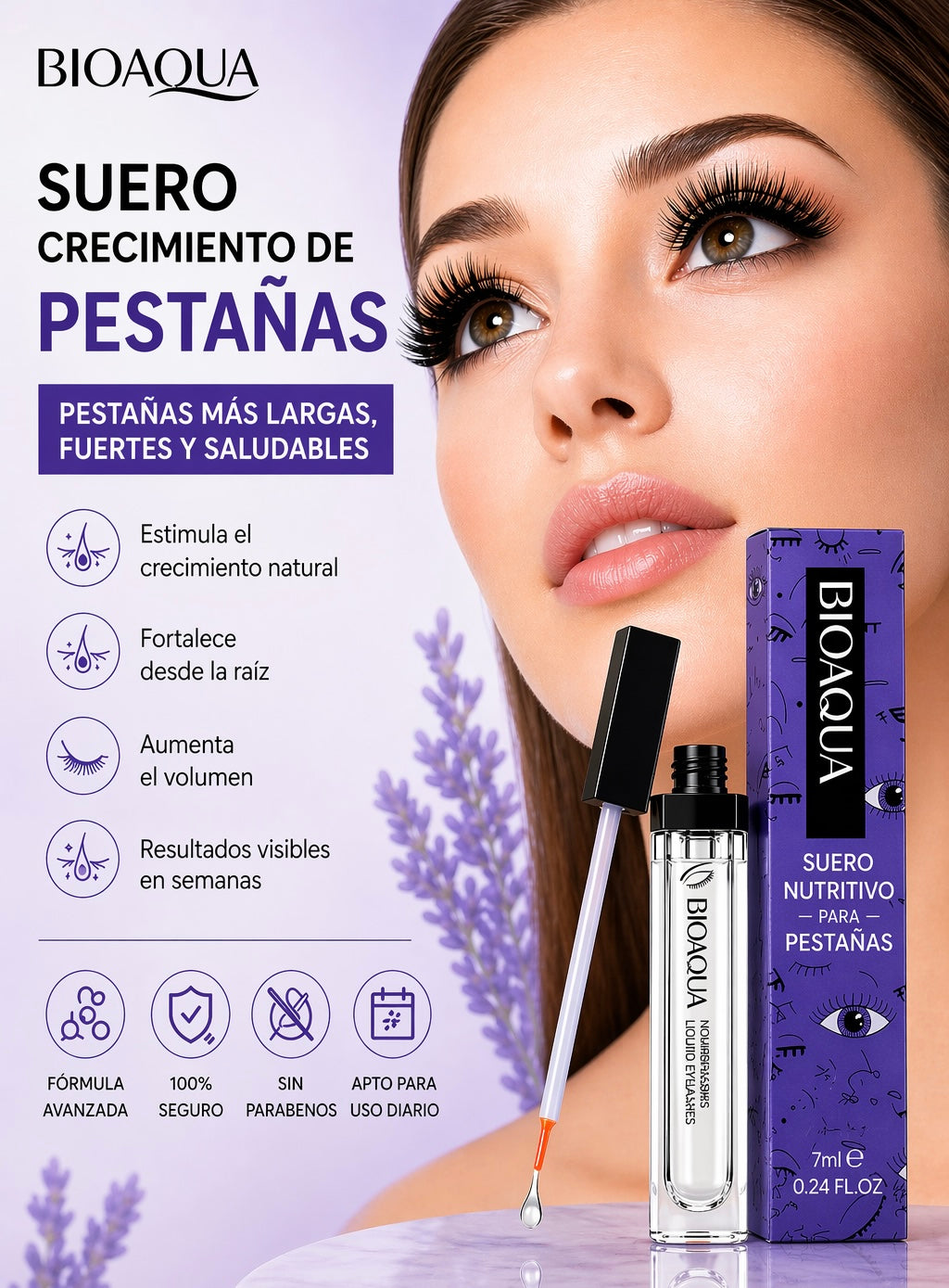 PESTAÑAS MAS LARGAS, FUERTES Y VOLUMINOSAS EN SOLO 2 A 4 SEMANAS