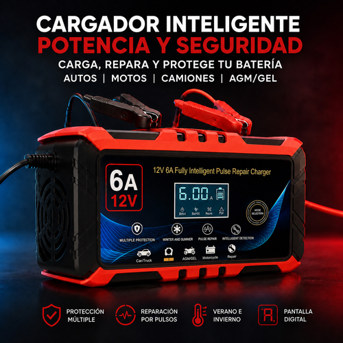 Cargador Inteligente ⚡ Recupera Tu Batería en Minutos