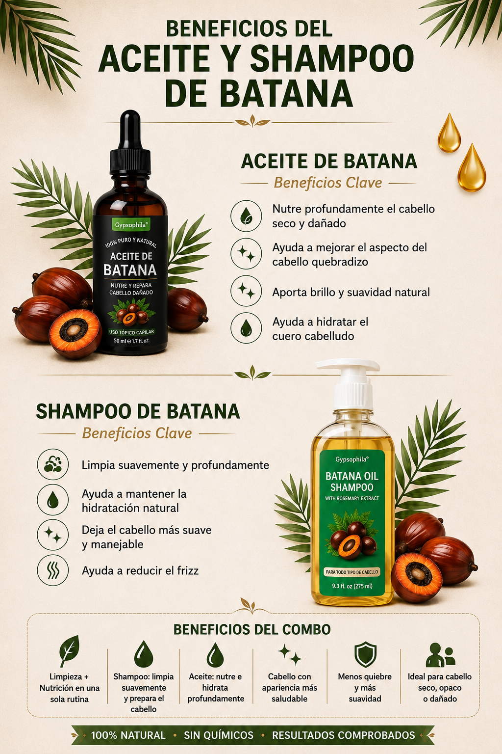 Combo Batana Oil Shampoo + Aceite Rutina Capilar Completa