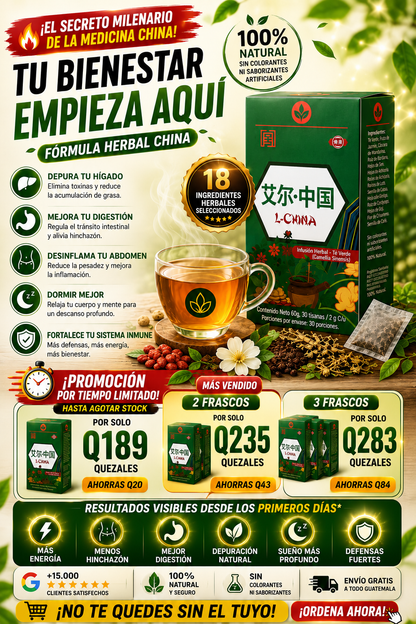 TÉ YIGAN CHINO X30 — El Ritual Ancestral para Sentirse Limpio, Ligero y Saludable + ENVÍO GRATIS