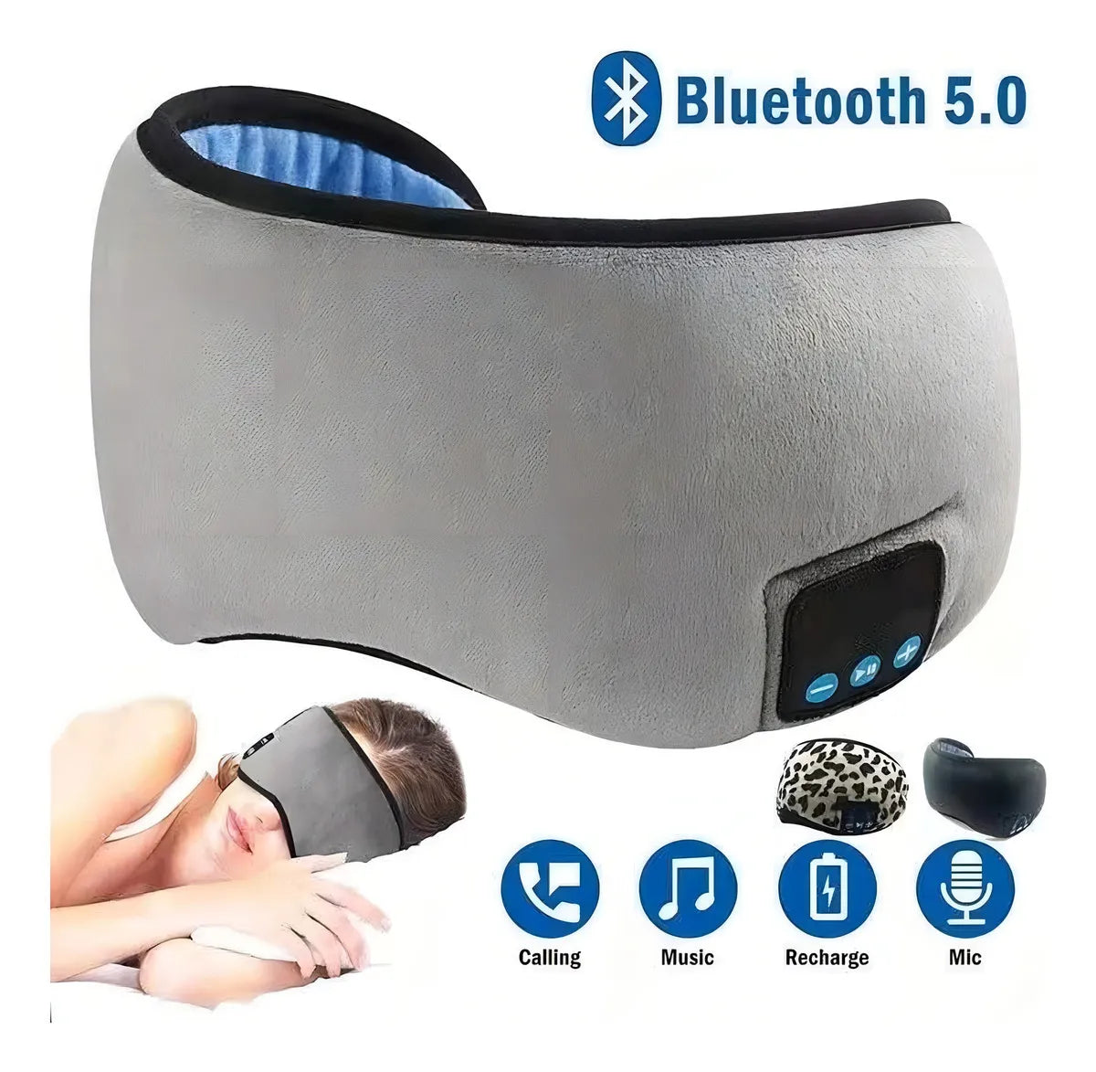 ¿Te Cuesta Dormir Por La Luz O El Ruido? Antifaz Bluetooth Sueño + ENVÍO GRATIS 🚚