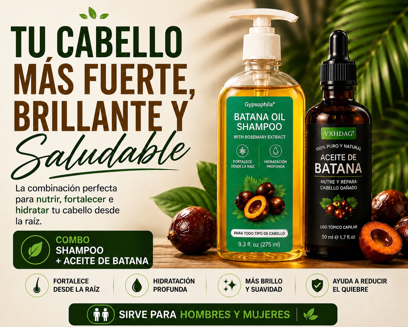 Combo Batana Oil Shampoo + Aceite Rutina Capilar Completa