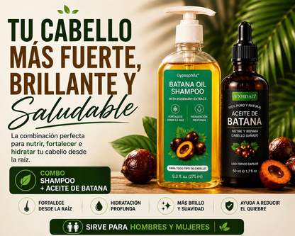 Combo Batana Oil Shampoo + Aceite Rutina Capilar Completa