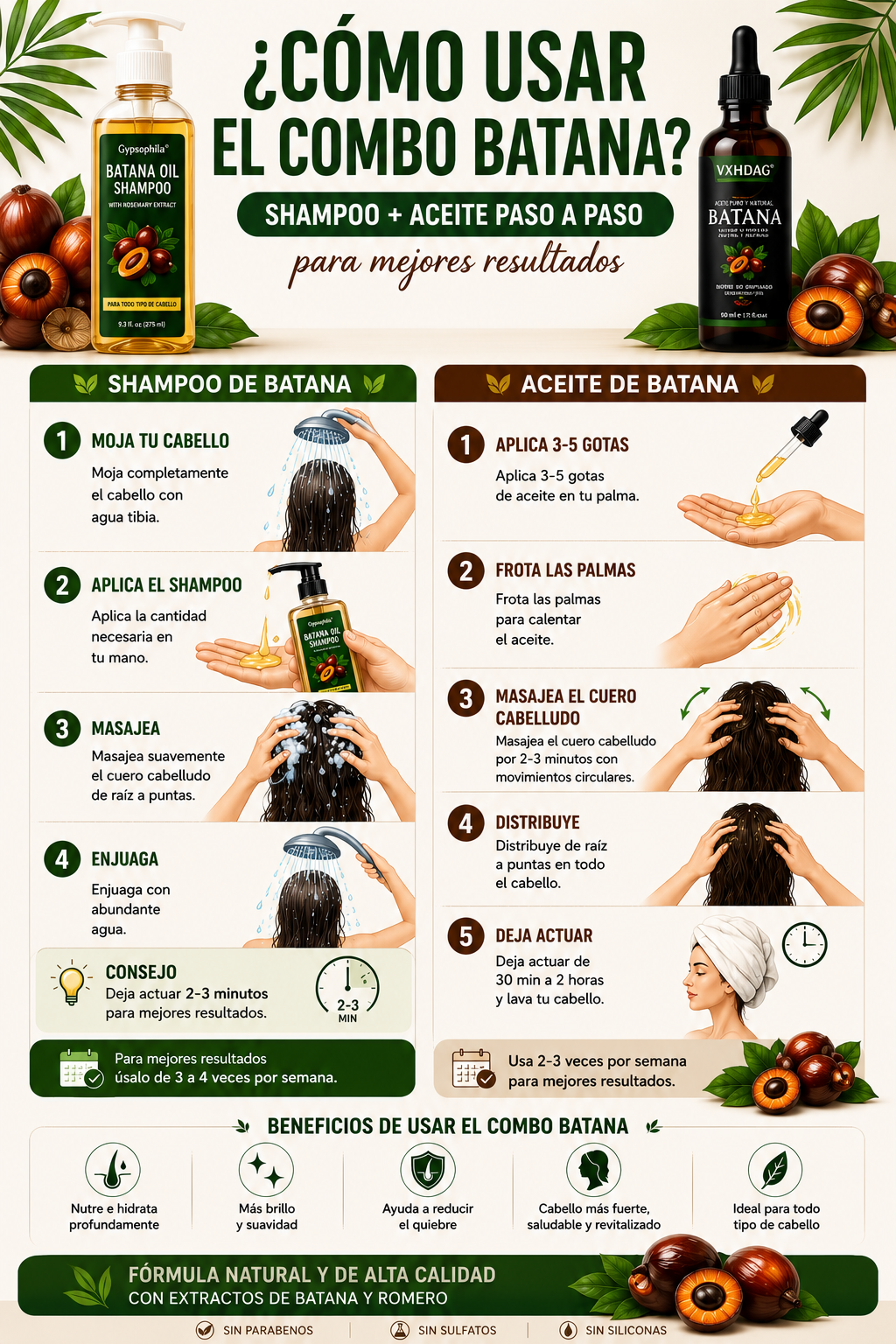 Combo Batana Shampoo 275ml  + Aceite 50ml