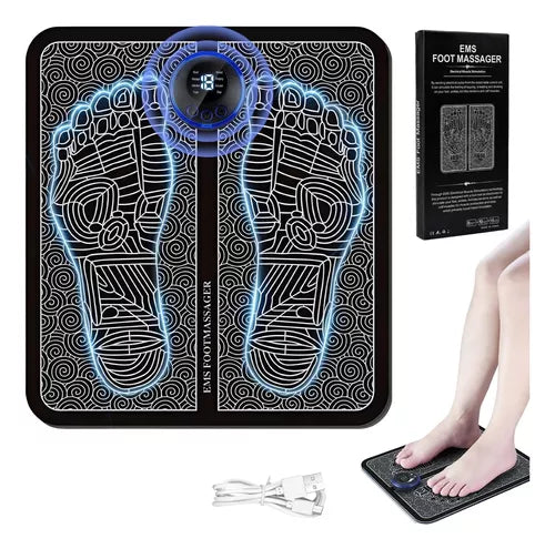 Masajeador De Pies Estimulador Muscular Eléctrico Recargable & Portátil Almohadilla Eléctrica Para Aliviar El Dolor.
