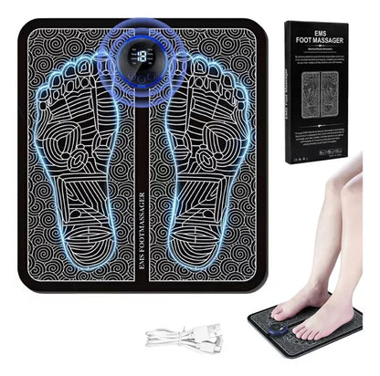 Masajeador De Pies Estimulador Muscular Eléctrico Recargable & Portátil Almohadilla Eléctrica Para Aliviar El Dolor.