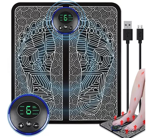 Masajeador De Pies Estimulador Muscular Eléctrico Recargable & Portátil Almohadilla Eléctrica Para Aliviar El Dolor.