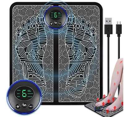 Masajeador De Pies Estimulador Muscular Eléctrico Recargable & Portátil Almohadilla Eléctrica Para Aliviar El Dolor.