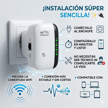 📶 WIFI REPETIDOR – AMPLIFICADOR DE SEÑAL + ENVIO GRATIS 🎁🚚